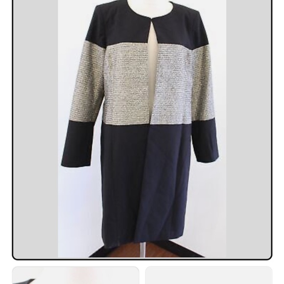 CALVIN KLEIN Black & Metallic Gold Jacket - Picture 6 of 6